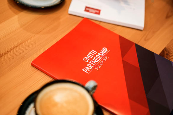 Smith Partnership brochure and coffee