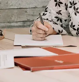 Documents on a table