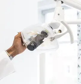 Dentist using Dental Examination Light