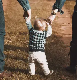 Family holding hands