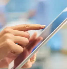 Nurse holding tablet 