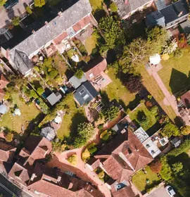 Ariel footage of housing estate