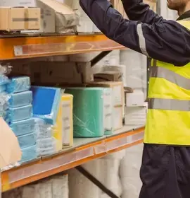 People working in a warehouse