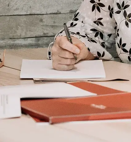 Documents on a table