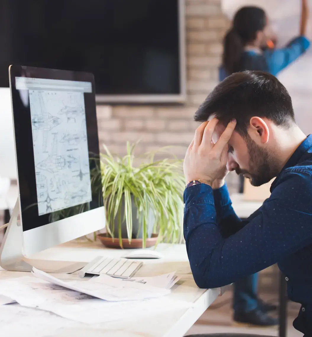 Work Employee Showing Signs of Stress