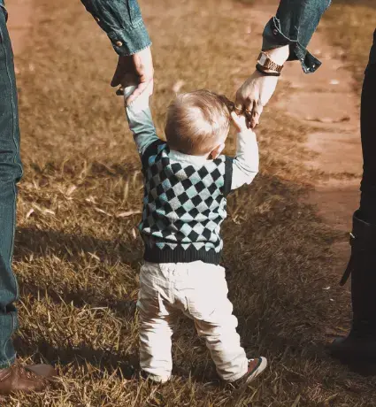 Family holding hands