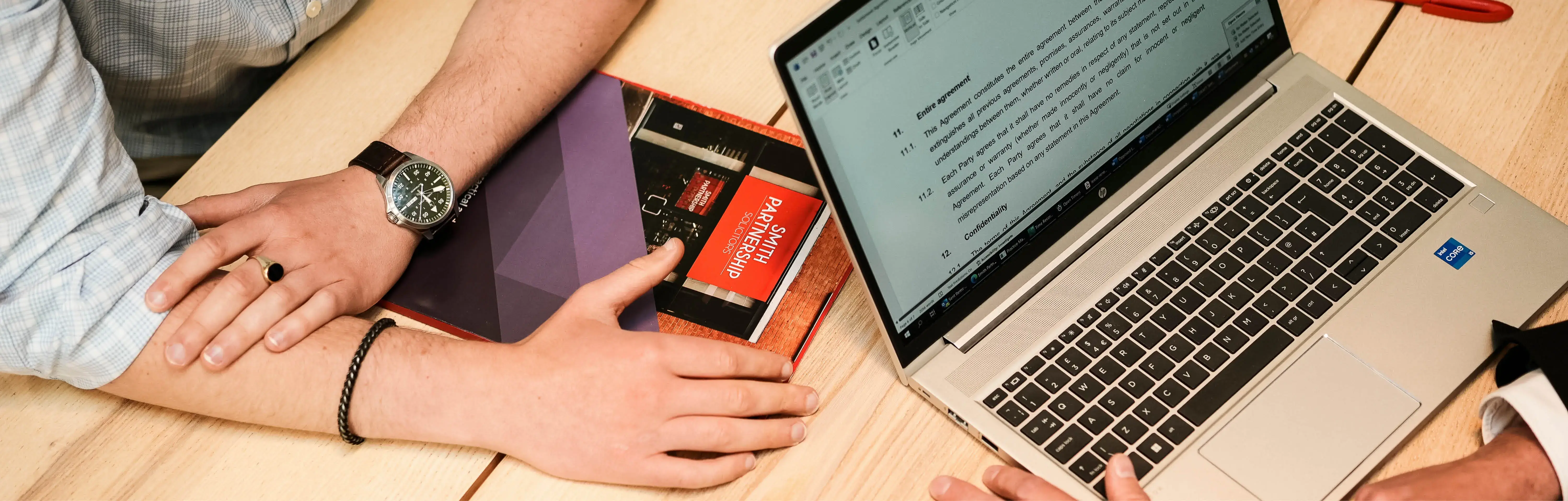 Legal Discussion Over a Laptop